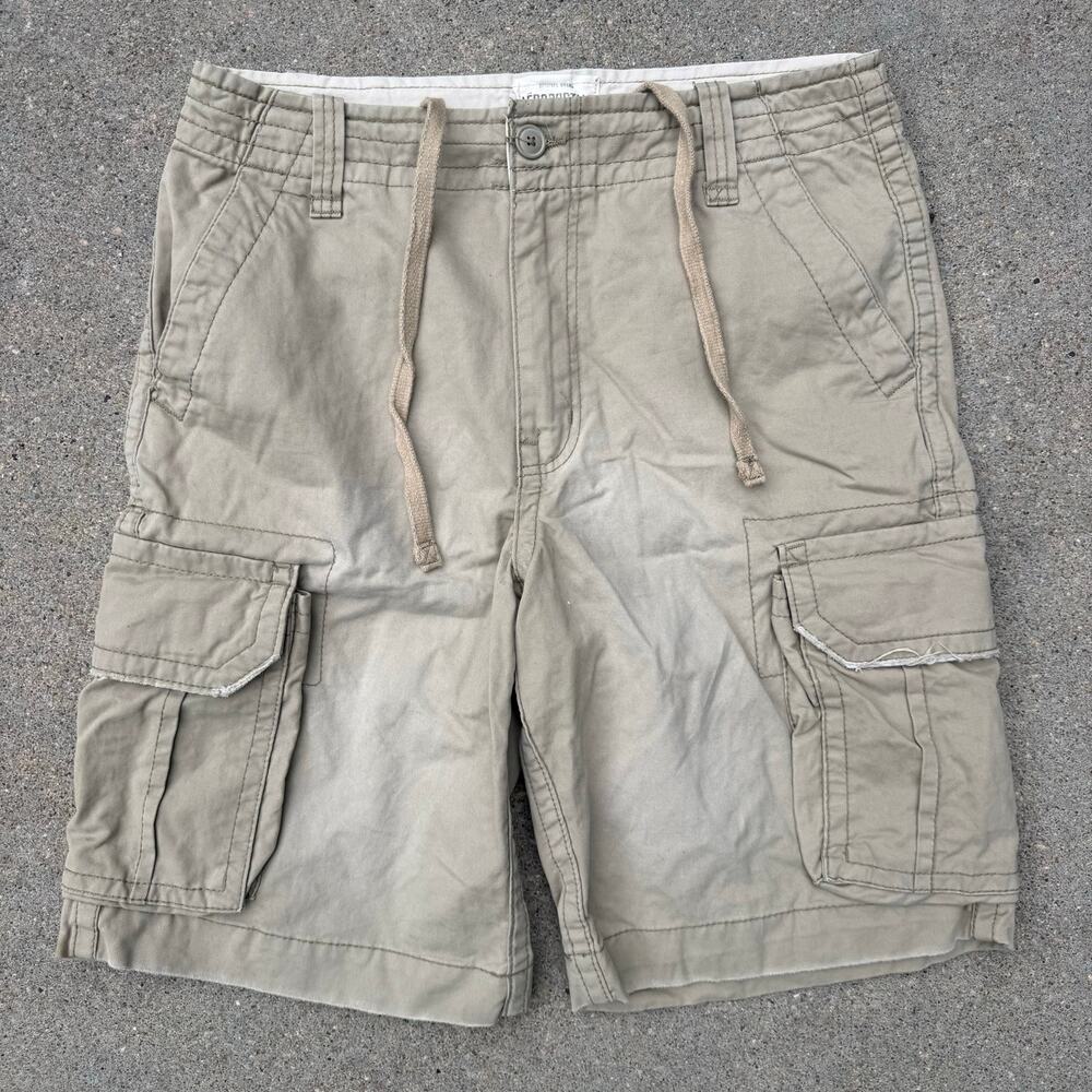 Y2K Aeropostale Cargo Paratrooper Shorts Tan Beige Size 32